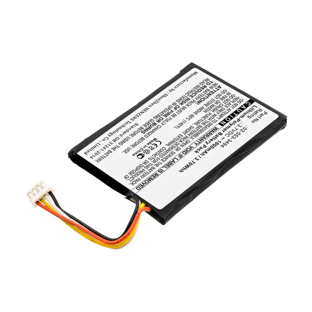 Batteries  Accessories -- Speaker Battery - Li-Pol, 3.7V, 1000mAh, Ultra High Capacity - Replacement for Harman/Kardon 02-553-3494 Battery