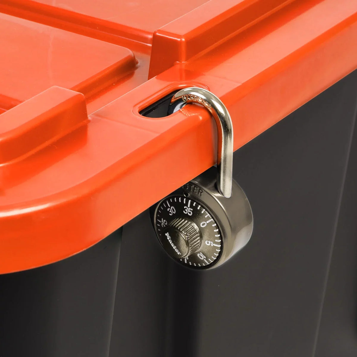 3 Pack 108qt/27gal Heavy Duty Utility Tough Tote, Black with Orange Lid