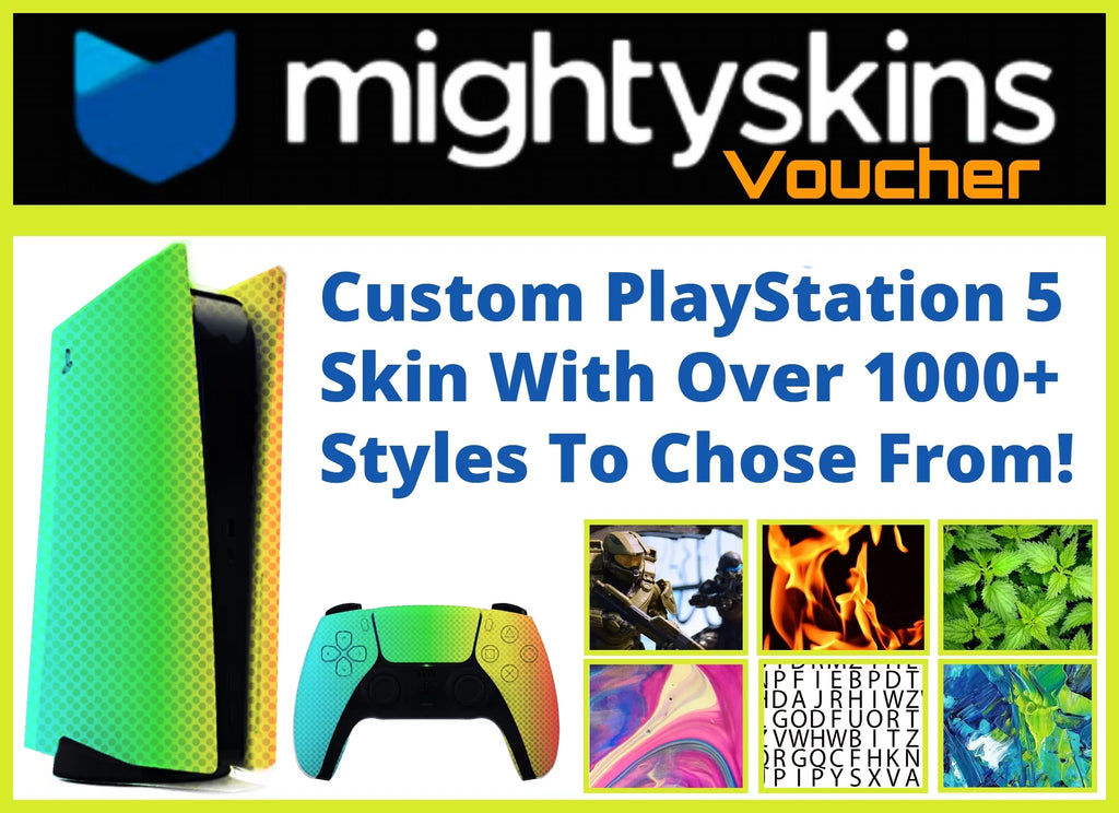 Sony PlayStation 5 () Digital Console Slim Edition / Mightyskins Custom Skin Code Voucher - Bundle