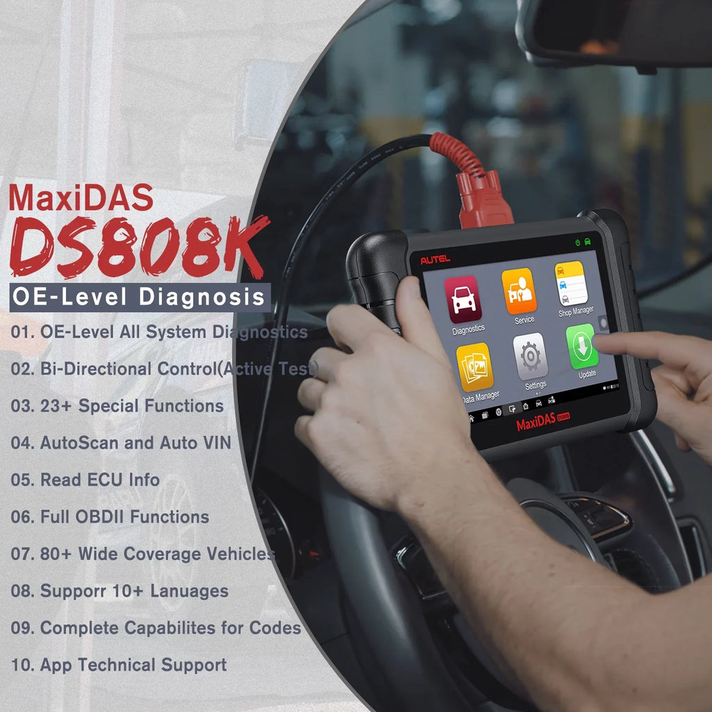 Autel Scanner MaxiDAS  Auto Diagnostic Scan Tool, Upgrade of  ,Same as , Bi-directional Control