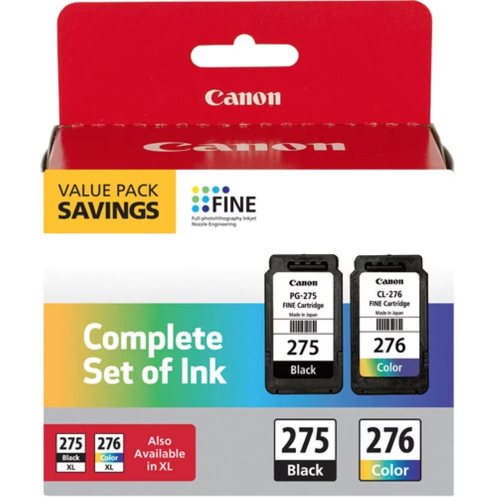 Canon Orginal -275/-276 Value Pack Complete Set of Ink, Fully Compatible for -275XL and -276