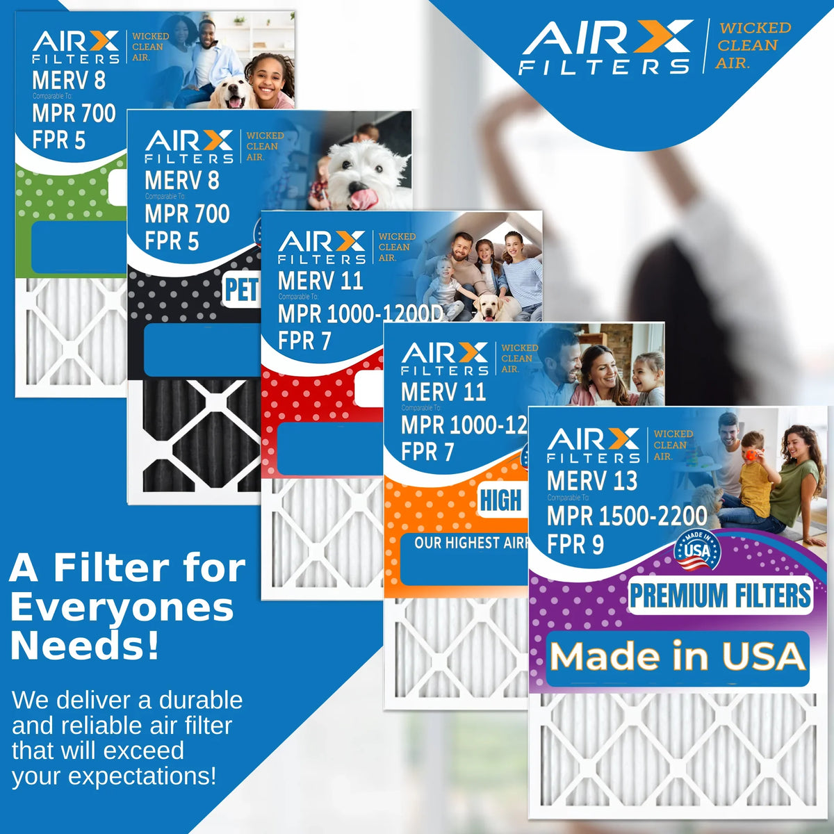 12x18x1 Air Filter  8 Comparable to  700 &  5 Electrostatic Pleated Air Conditioner Filter 6 Pack   Premium  Made 12x18x1 Furnace Filters by     .