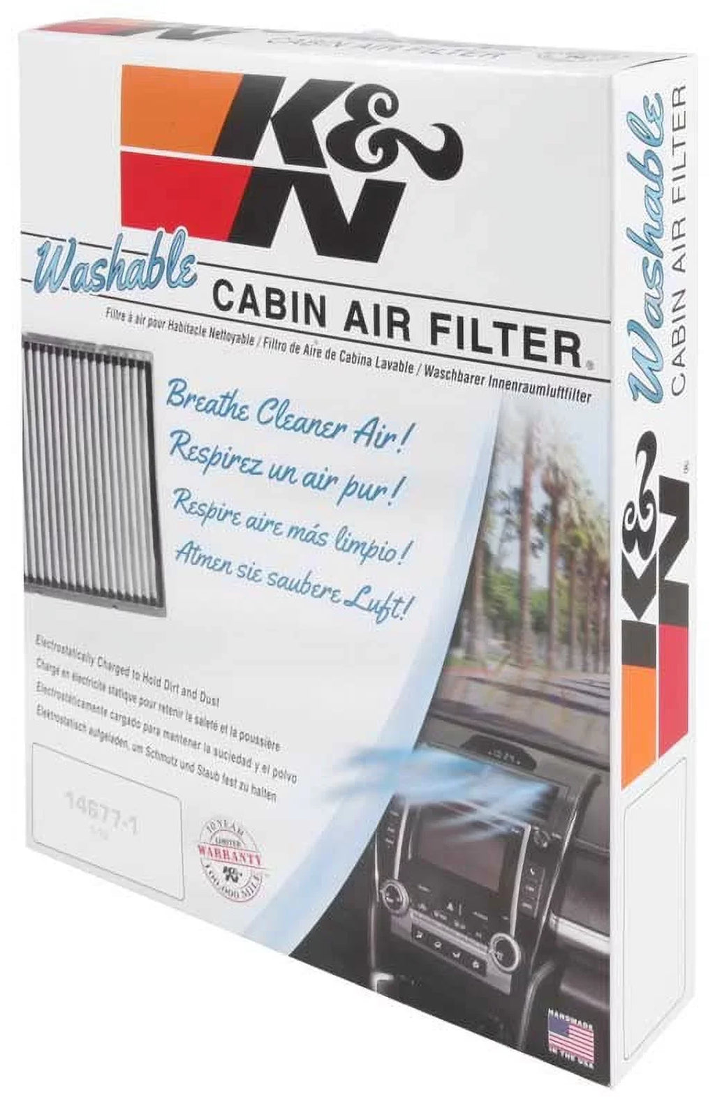 &  Washable & Reusable Cabin Air Filter Cleans and Freshens Incoming Air for your Chevrolet, Pontiac, Saturn Fits select: 2005-2010  , 2006-2011