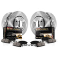 Power Stop Front and Rear Stock Replacement Brake Pad and Rotor Kit  Fits 2019 Nissan Sentra