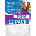 14x24x1 Air Filter  13 Rating, 12 Pack of Furnace Filters Comparable to  1500 - 2200 &  9 - Made in  by     .
