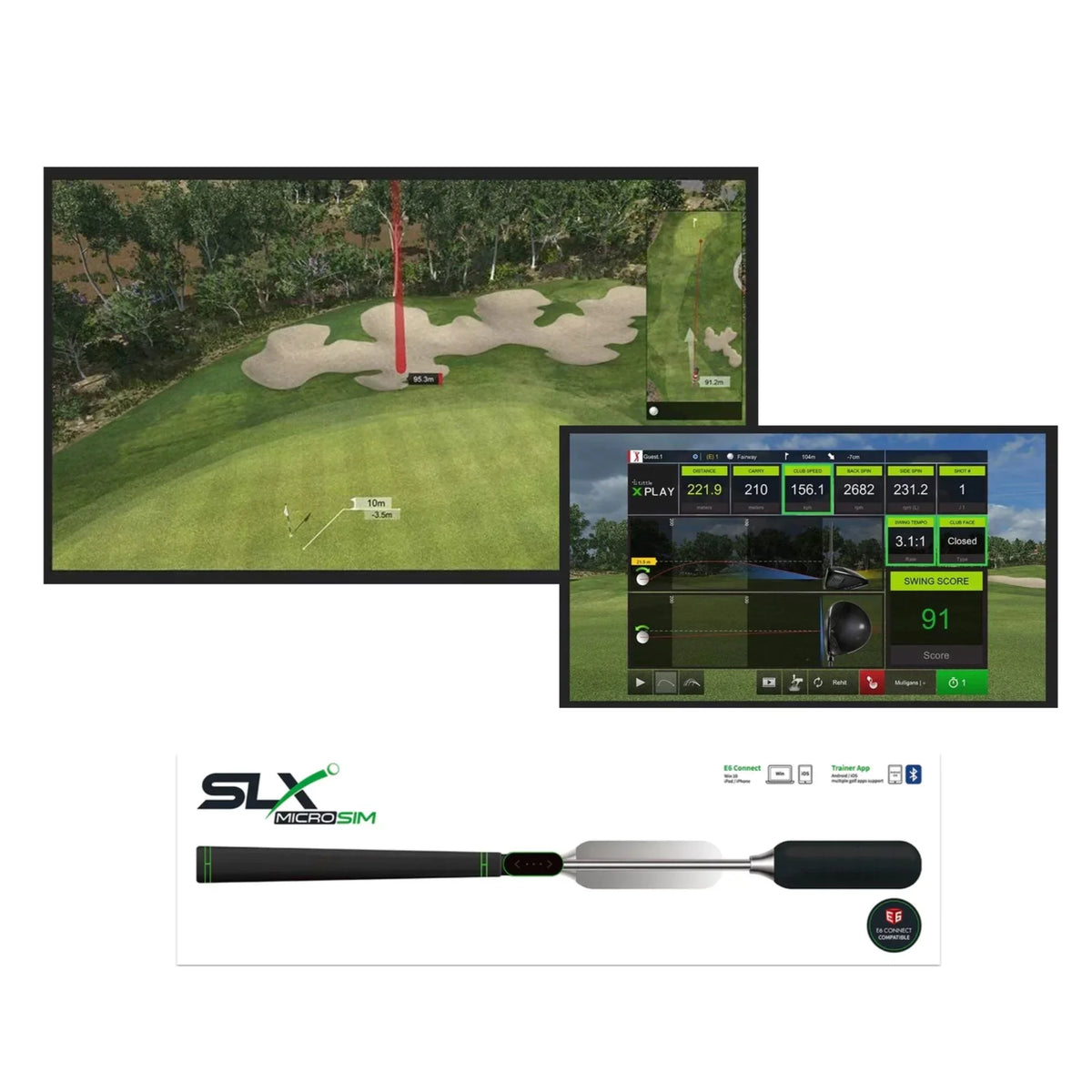 SwingLogic  MicroSim Indoor Golf Simulator with  Connect Compatibility