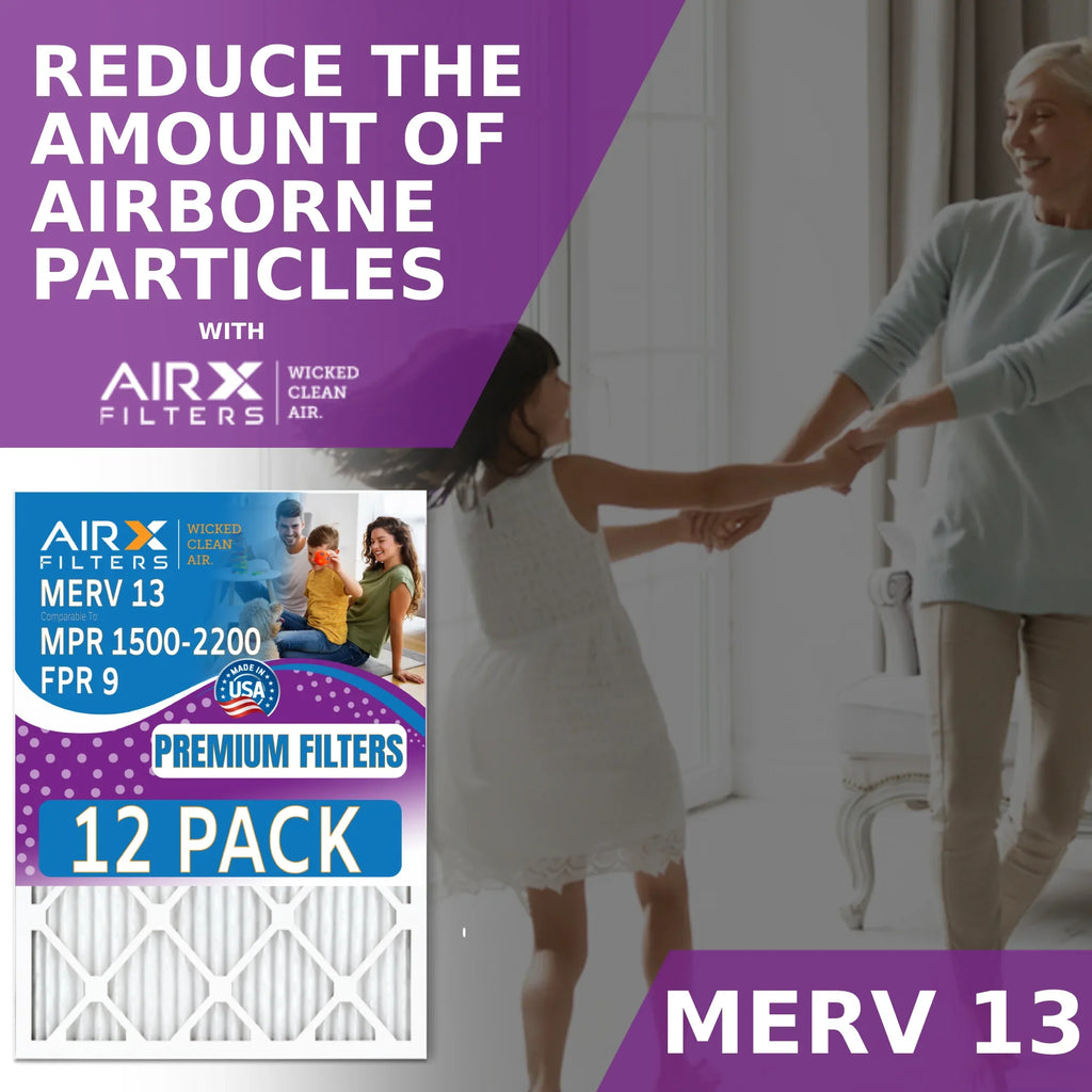14x24x1 Air Filter  13 Rating, 12 Pack of Furnace Filters Comparable to  1500 - 2200 &  9 - Made in  by     .