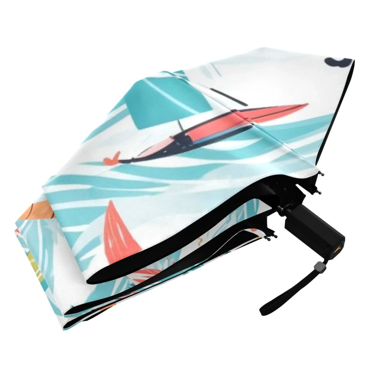 Sailvessel on Sea Compact Folding Umbrella for Rain Windproof Travel Umbrella  50+ Lightweight Packable Arc Size