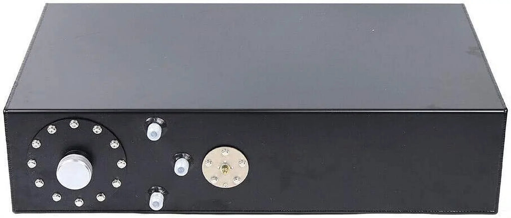 17 Gallon Automotive Replacement Fuel Tank, Universal 64L Aluminum Boat Gas Tank Fit for Street Rods/Street/Boats Full Aluminum Fuel Tank with Level Gauge Sender marine fuel tank Black