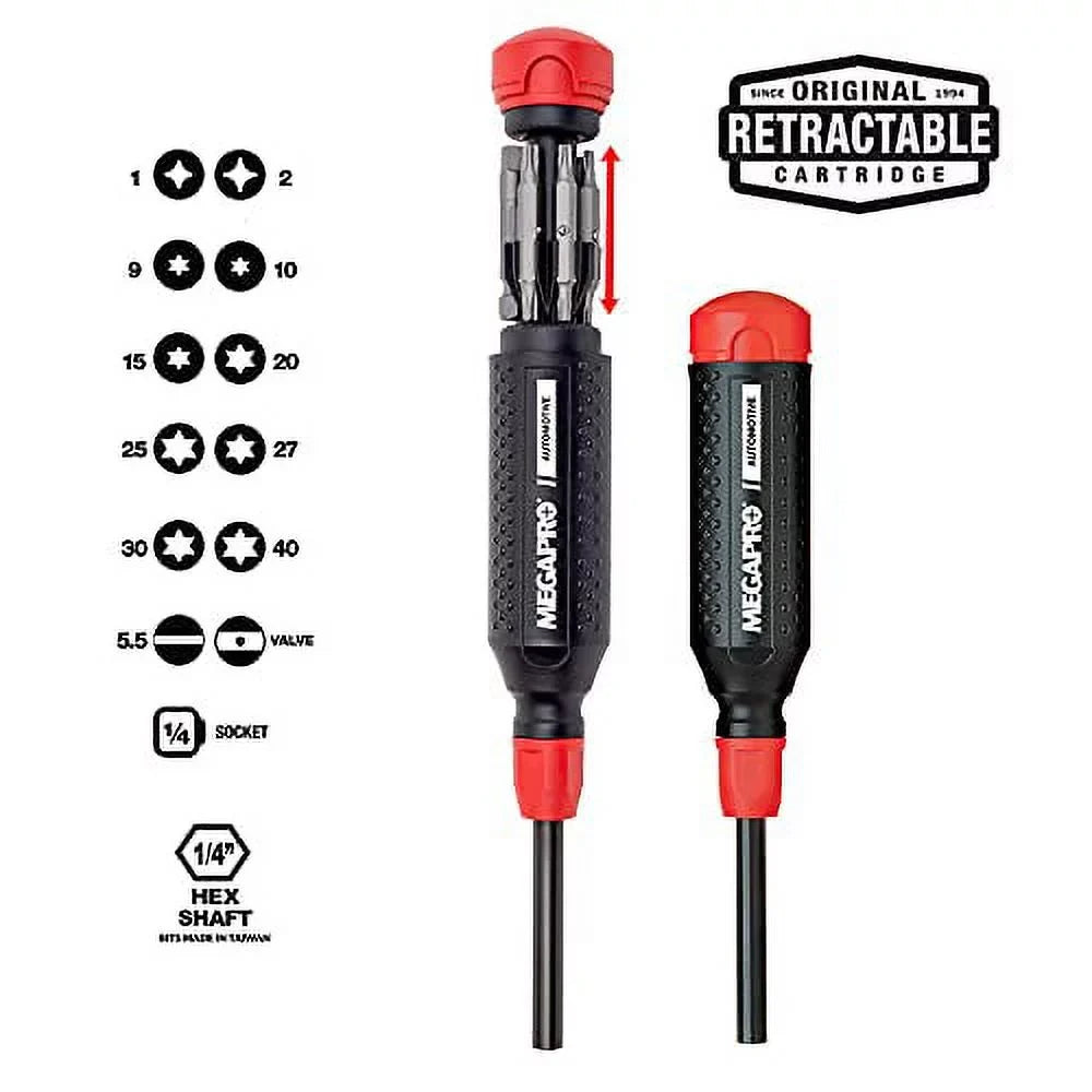 Megapro Multi-Bit Screwdriver, NumBits 6  151AUTO-