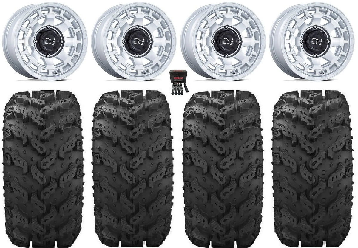 Black Rhino Chamber 14" Wheels Si 30" Reptile Tires Kawasaki Mule Pro