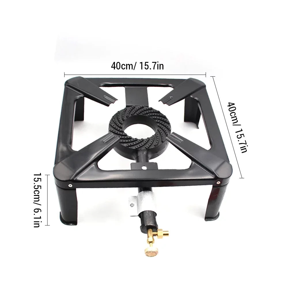 Nebublu Propane Gas Cooker - Single Cast Iron Stove for Camping , Portable and Efficient