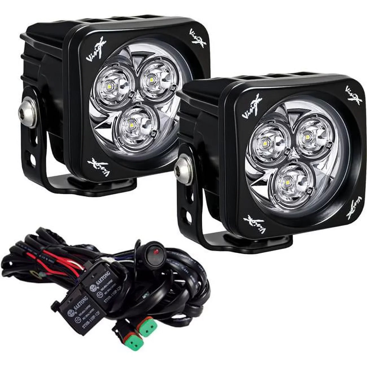 Vision  Lighting - 3.0 in. Square 3  Cannon  Lights - Pack of 2