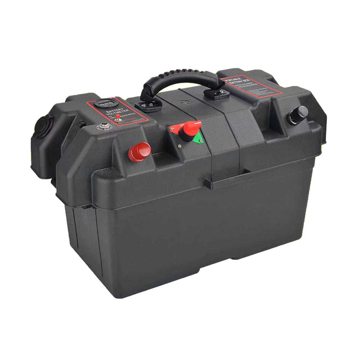 Battery Box Trolling Motor Battery Box Waterproof Dual  Ports Motor Battery Box Batteries Carrier for   Car Trailer Travel