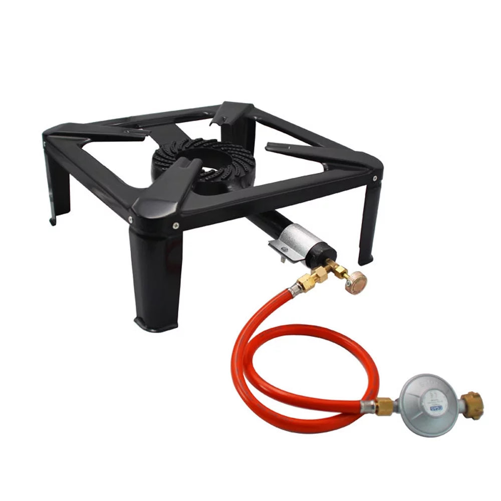 Nebublu Propane Gas Cooker - Single Cast Iron Stove for Camping , Portable and Efficient