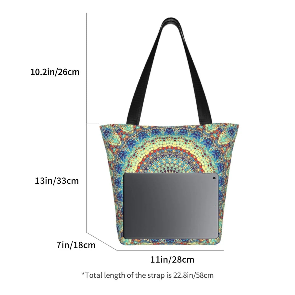 Lukts Round Mandala1 Tote Bag,Shoulder Bag Women' Hobos Handbags Large Capacity Shopping Bag