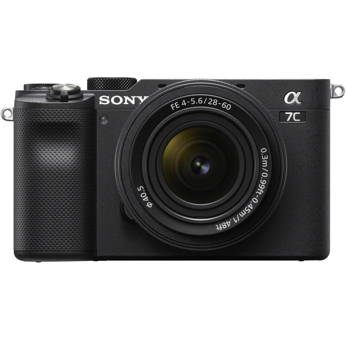 Sony a7C Mirrorless Full Frame Camera Body with 28-60mm -5.6 Lens Black / Bundle + Vlogger Kit : - Shooting Grip w. Wireless Remote + 2x Battery + Deco Gear Bag & Accessories