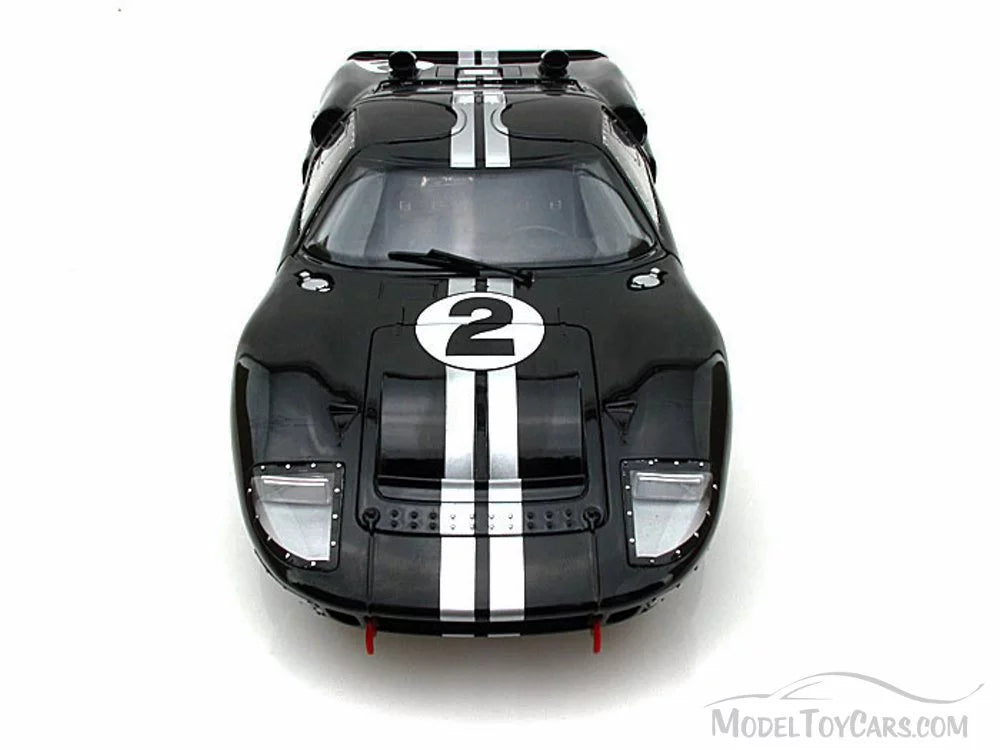 1966 Ford -40   #2, Black w/ Silver Stripes - Shelby   - 1/18 Scale Diecast Model Toy Car