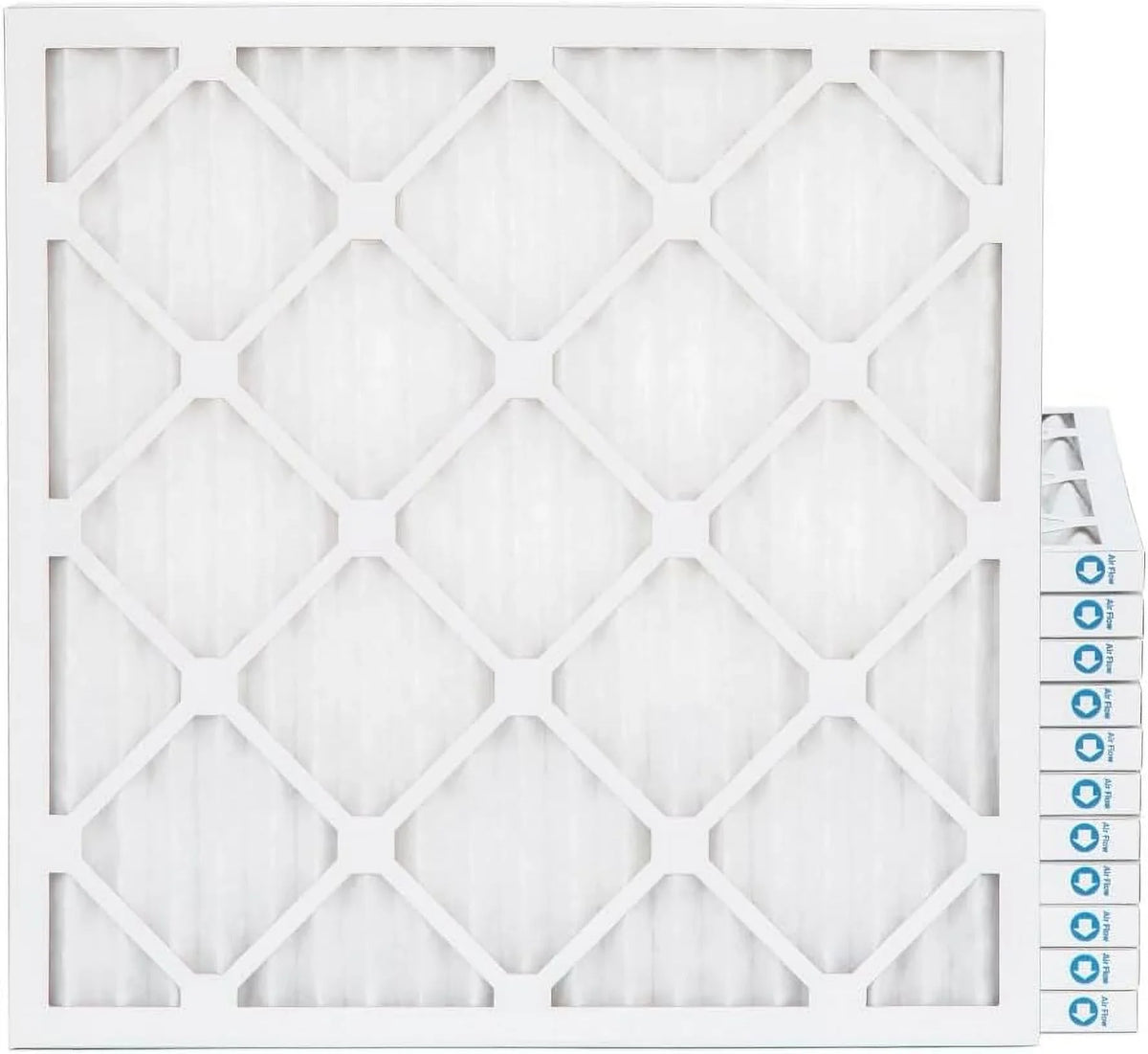10X10x1  11,  1000 Pleated Furne 1" Air Filters By Pamlico. Case Of 12. Size: 9-1/2  9-1/2  3/4