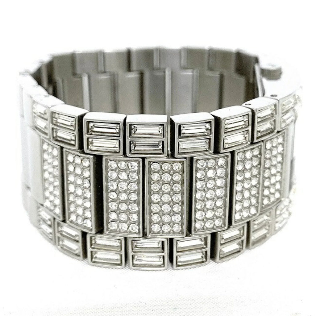 Pre-Owned Dolce & Gabbana Watch Silver Rhinestone    Ladies Stainless Steel Quartz Square 2 Hands Analog (Good)