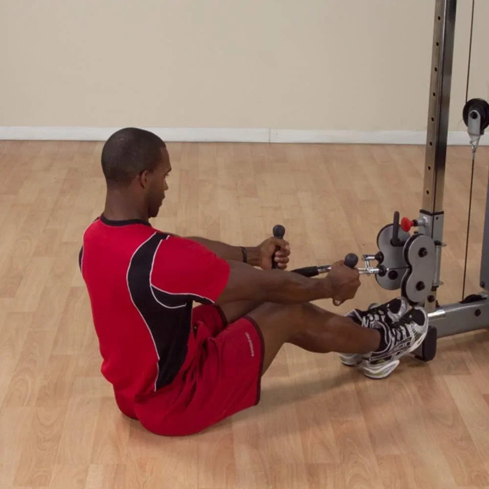Multi Bar Cable Machine Attachment With Rubber Grips - Ideal For Seated Rows, Bicep s, Triceps Press Downs, And  Pull Downs