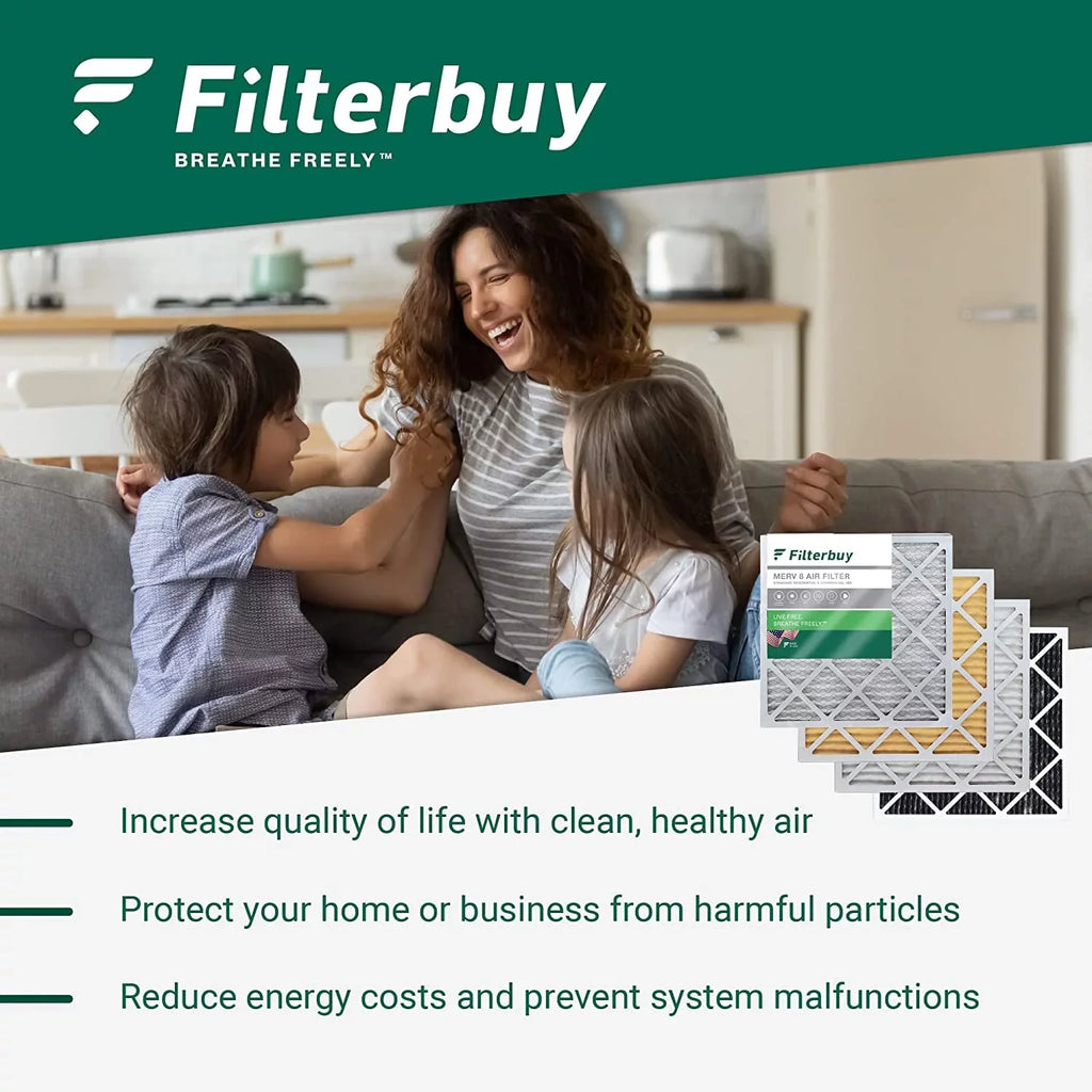 Filterbuy 16x24x1  8 Odor Eliminator Pleated   Furnace Air Filters with Activated Carbon (12-Pack)