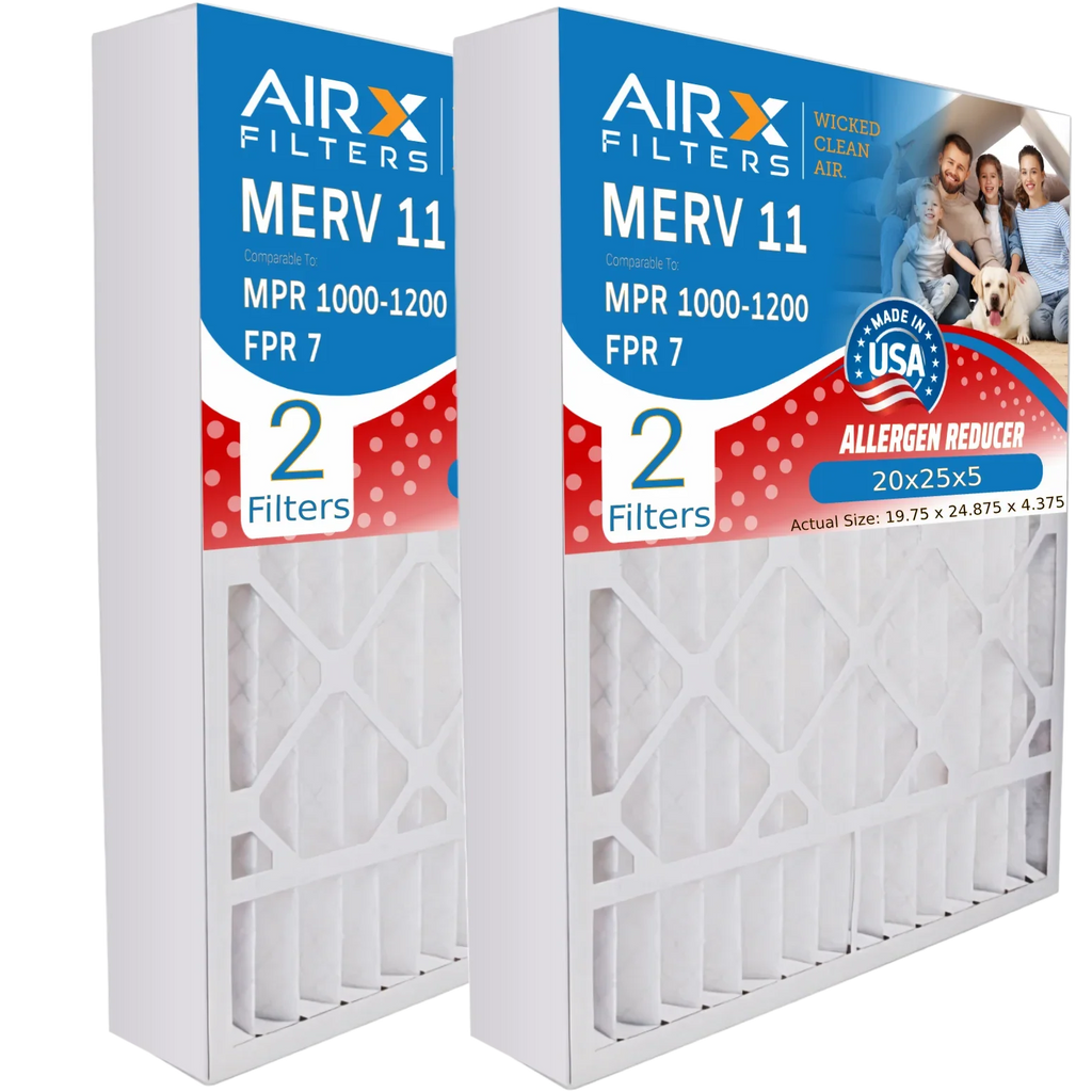 20x25x5 Air Filter  11 Comparable to  1000,  1200 &  7 Compatible with Honeywell  Premium  Made 20x25x5 Furnace Filter 2 Pack by     .