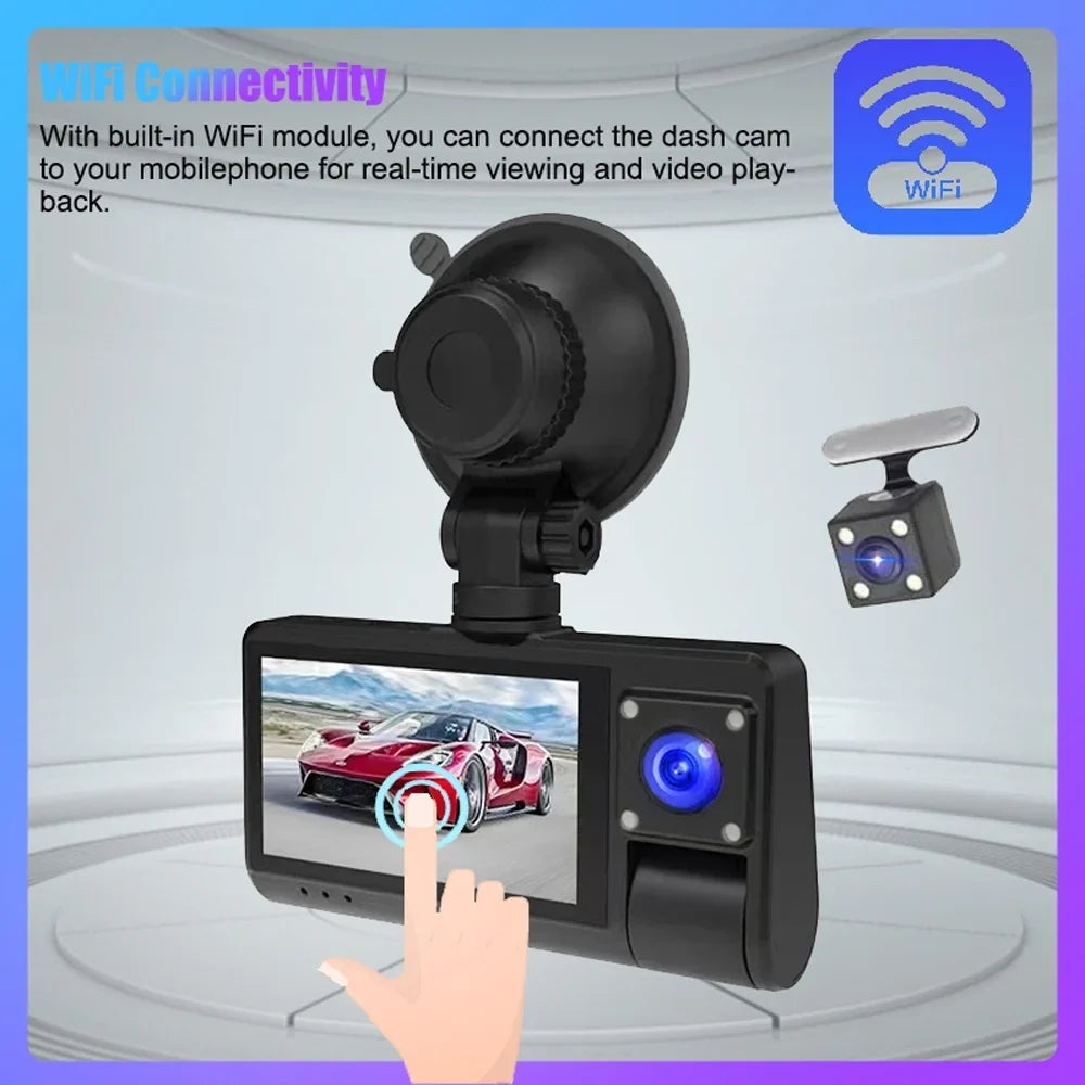 Walmeck Dash Cam, Car Camera Recorder with Touched Screen Mirror,  Interconnection for Enhanced Auto Safety Monitoring
