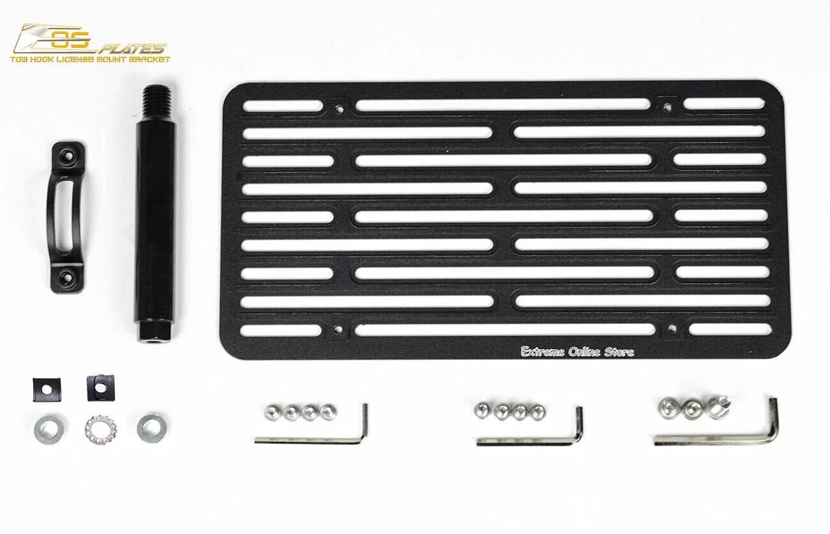 Extreme Online Store Replacement for 2016-Present Mazda Miata  |  Plate Version 2 Full Sized Front Bumper Tow Hook License Relocator Mount Bracket