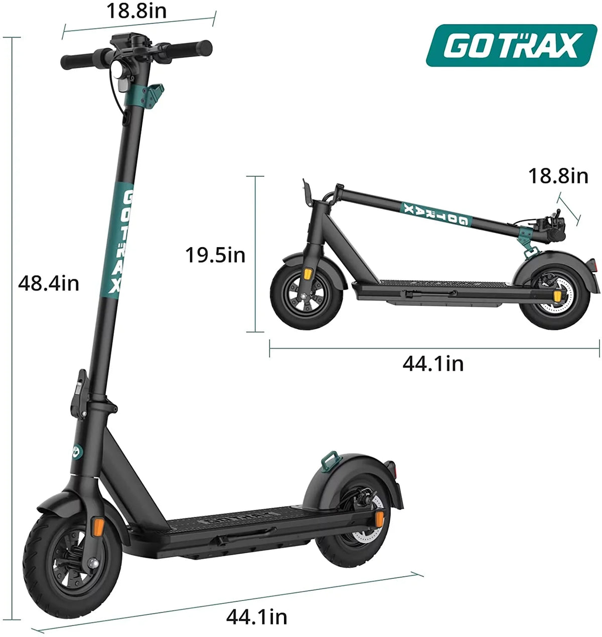 Electric Scooter for Adults, 10" Honeycamb Tire, Max 42 mile & 20 mph by 500W Motor, Folding Electric Scooter for Commute