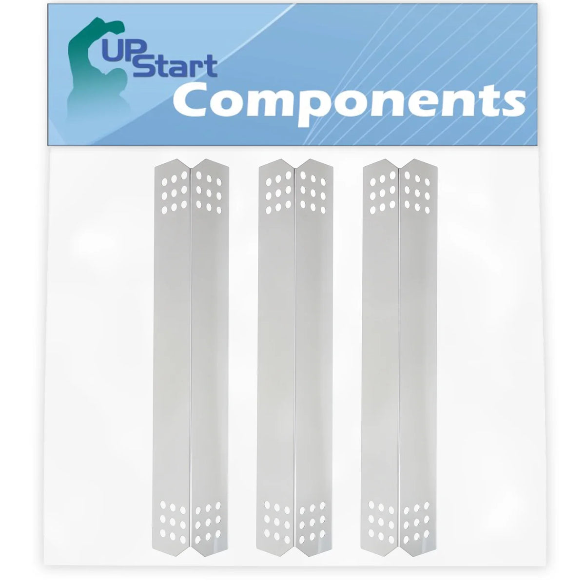 3-Pack  Grill Heat Shield Plate Tent Replacement Parts for Kitchenaid 860-0003 - Compatible Barbeque Stainless Steel Flame Tamer, Flavorizer Bar, Vaporizer Bar, Burner Cover 16 1/8"