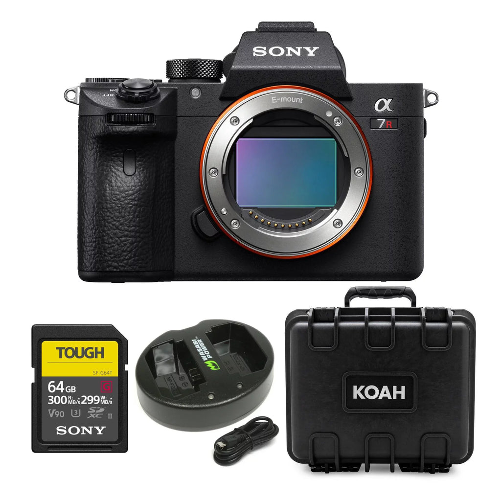 Sony Alpha a7R  Mirrorless Camera Body with 64GB  Card and Accessory Bundle