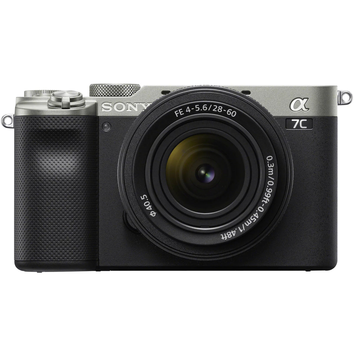 Sony a7C Mirrorless Full Frame Camera Body with 28-60mm -5.6 Lens Silver / Bundle + Vlogger Kit : - Shooting Grip w. Wireless Remote + 2x Battery + Deco Gear Bag & Accessories
