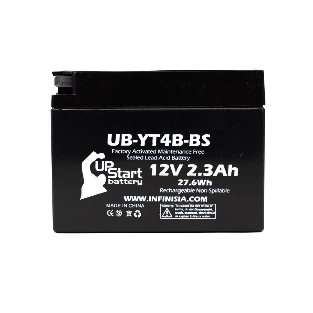 2-Pack UpStart Battery Replacement 2009 Yamaha  400CC Factory Activated, Maintenance Free, Motorcycle Battery - 12V, 2.3Ah, --