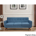 Pride Furniture .. Pride Furniture Grace Rainbeau Linen Upholstered Tufted Mid-century Sofa Payne' Grey