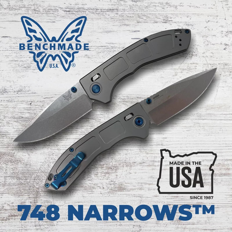 Benchmade 748 Narrows 3.43-Inch  Steel Blade Titanium Handle Folding Knife
