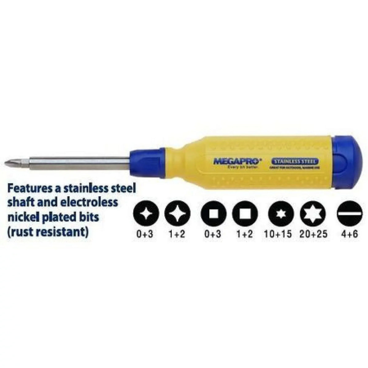 Megapro Multi-Bit Screwdriver, NumBits 6  151SS-