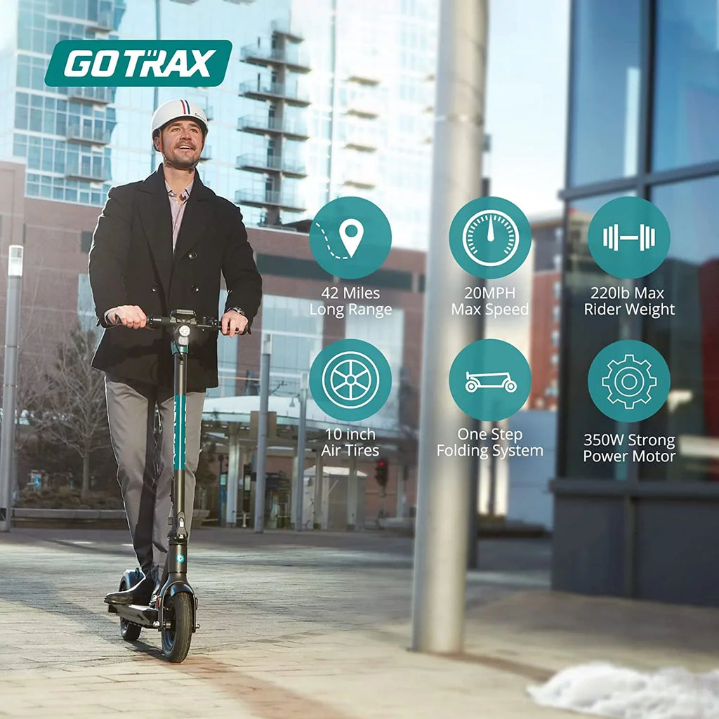 Electric Scooter for Adults, 10" Honeycamb Tire, Max 42 mile & 20 mph by 500W Motor, Folding Electric Scooter for Commute