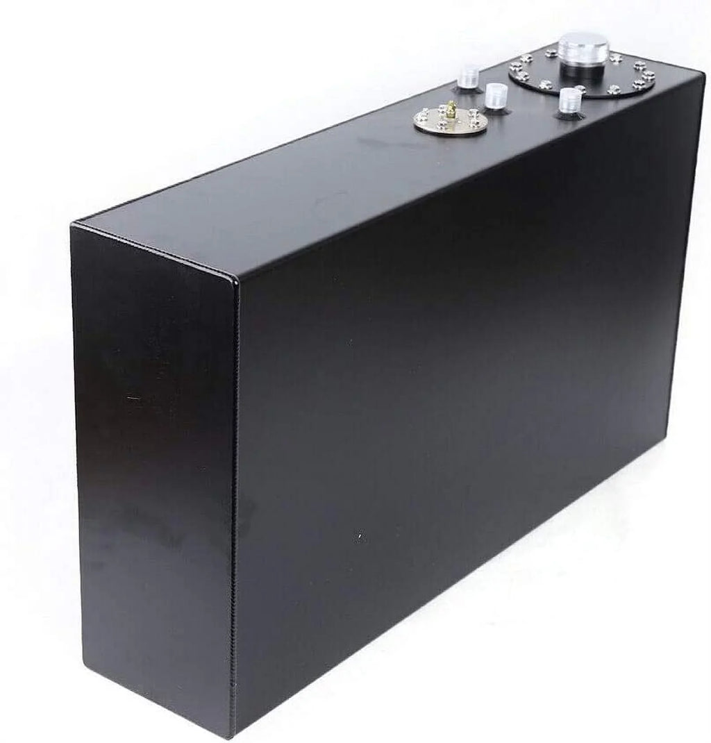 17 Gallon Automotive Replacement Fuel Tank, Universal 64L Aluminum Boat Gas Tank Fit for Street Rods/Street/Boats Full Aluminum Fuel Tank with Level Gauge Sender marine fuel tank Black